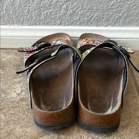 Papillio Pink and Green Floral Sandals with Adjustable Straps - Picture 4 of 6